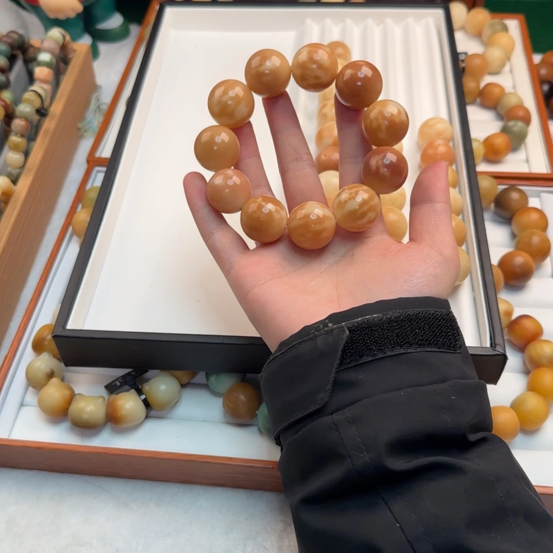 菩提根/象牙果手串镜*瑕疵款粉瓜特价福利