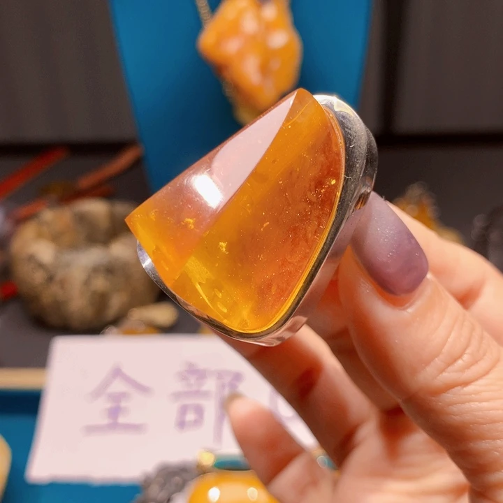 手链琥珀未镶嵌波兰设计款琥珀蜜蜡