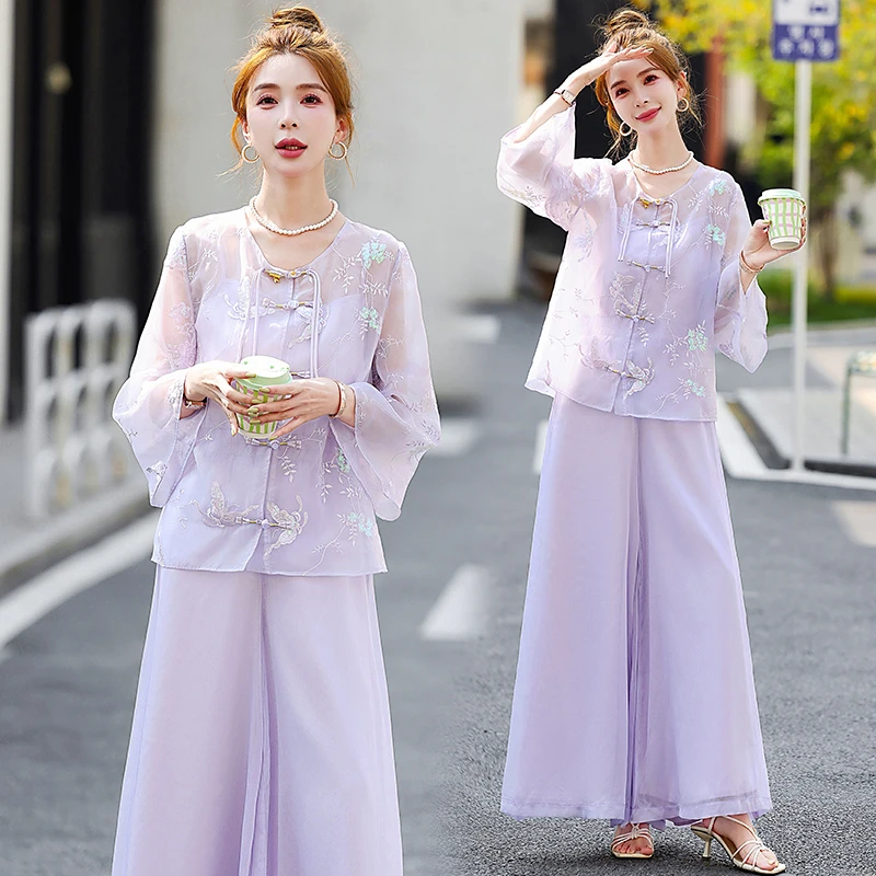休闲风静奢风时尚套装中式仙气套装欧若精灵风lulu风气质夏季复古