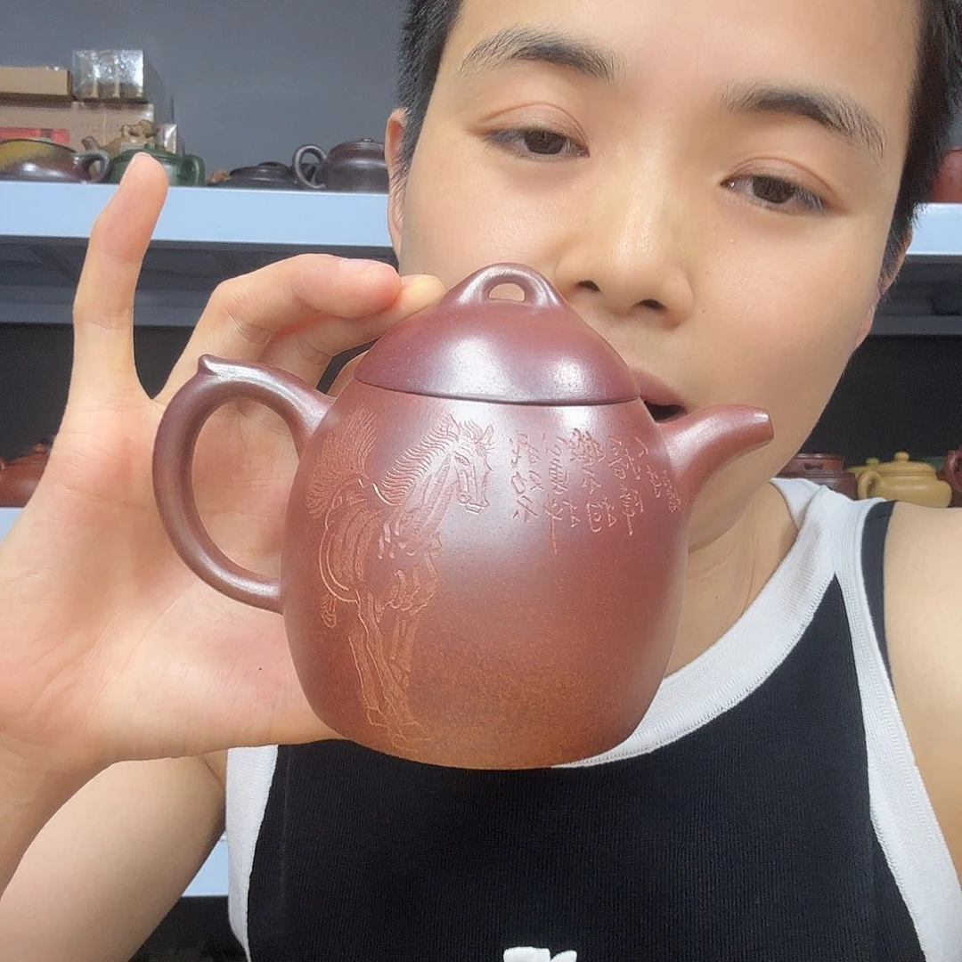 茶壶紫砂民间手艺人全手工制作