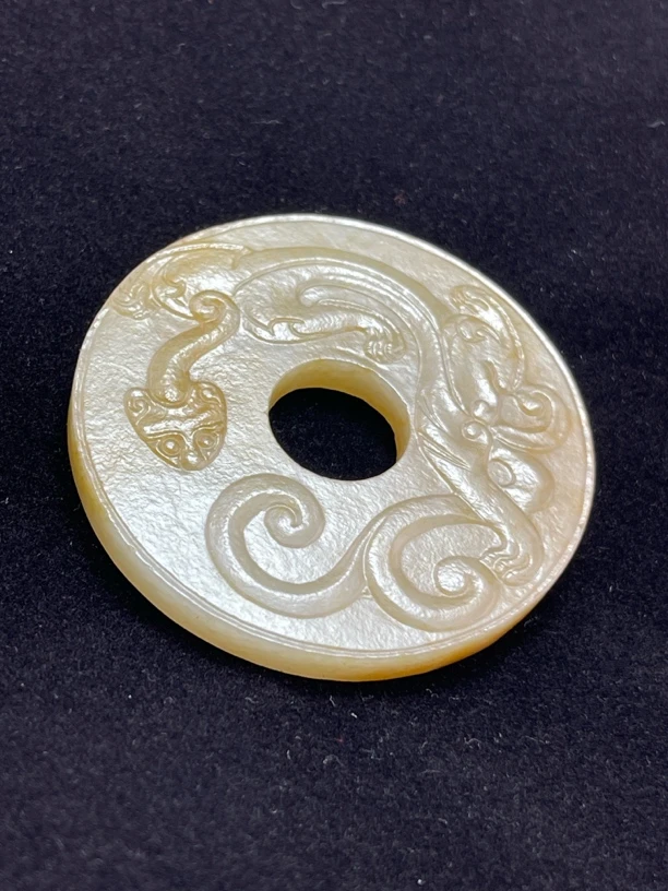 和田玉云纹吊坠挂件