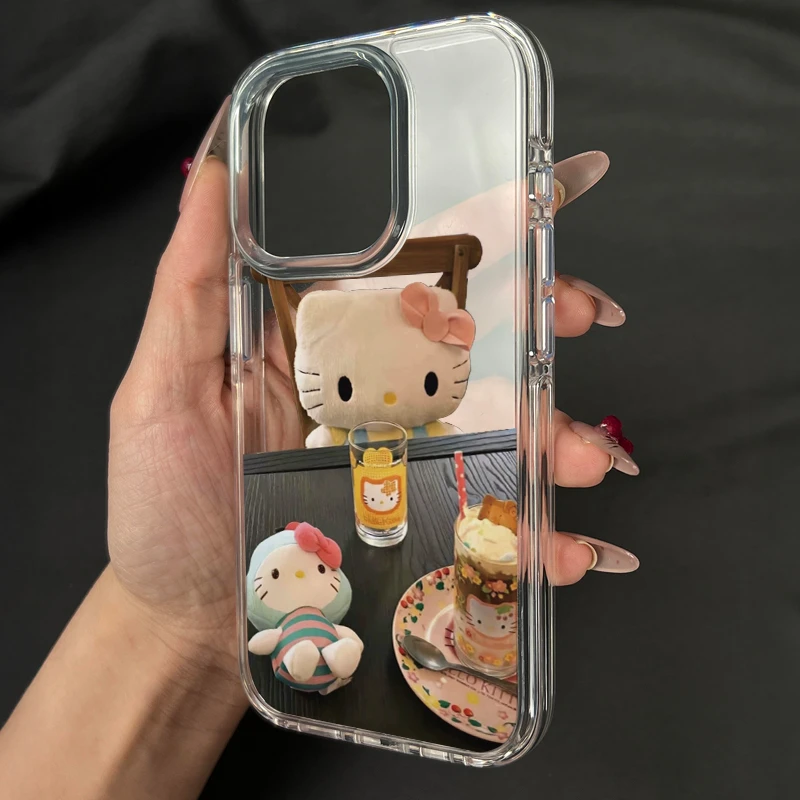 Kitty下午茶适用苹果16promax手机壳iphone13/15卡通14/12防摔11p