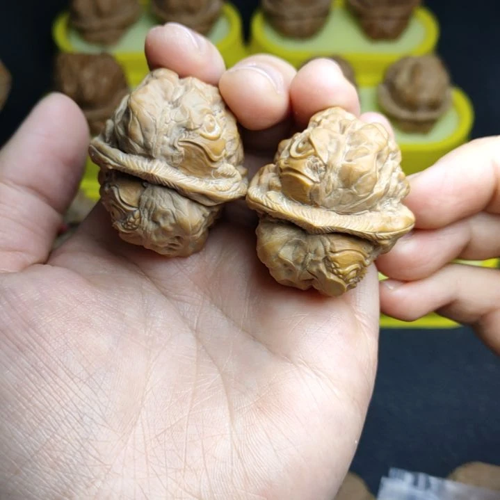 手串/手链核桃纯手工雕刻蜕变金蟾没打底35