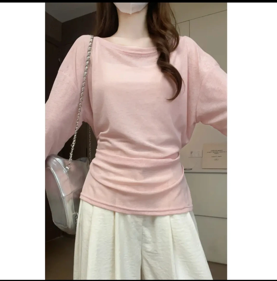 公主  辣妹爆款时尚绑带慵懒宽松长袖罩衫459223+花苞裤459222