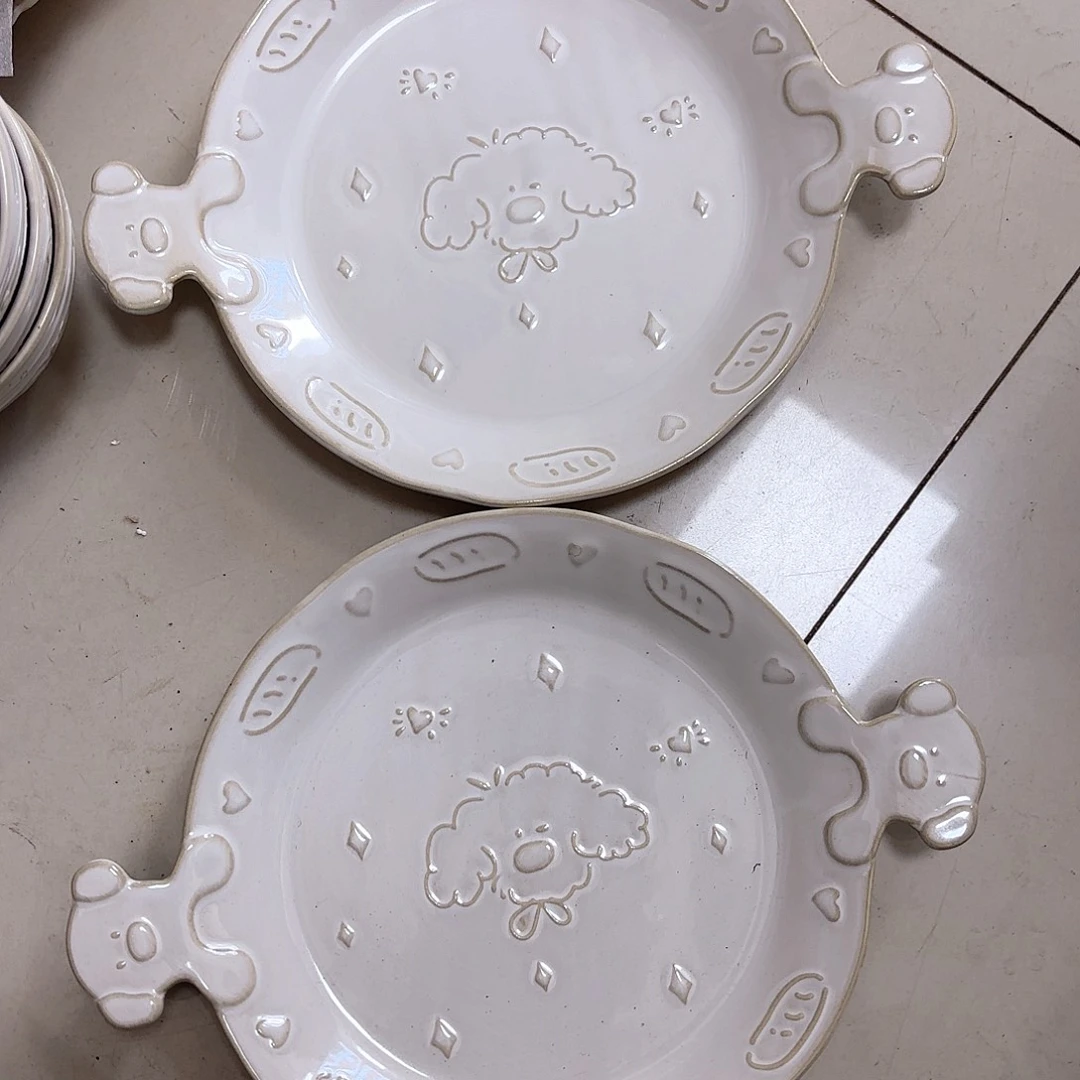 瓷片瑕疵特价陶瓷浅盘
