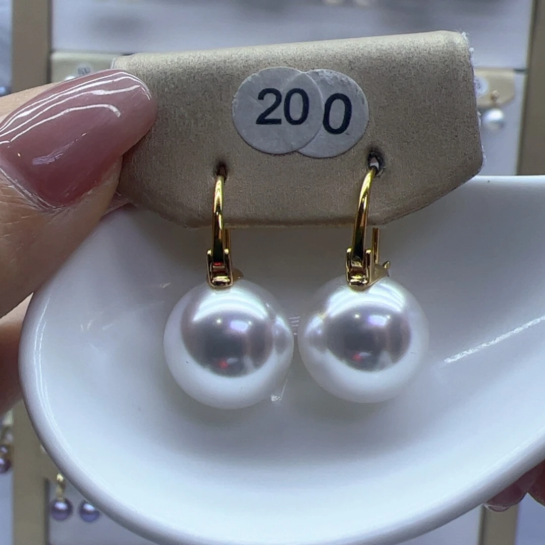 淡水珍珠耳饰银S925镶嵌