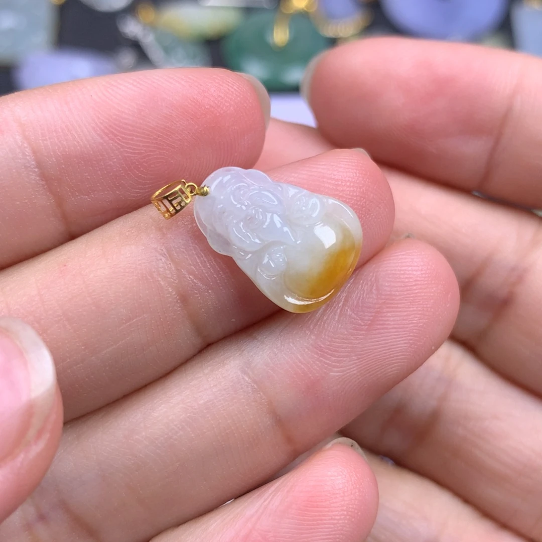 【闪购商品】翡翠18K金镶嵌颈饰翡翠