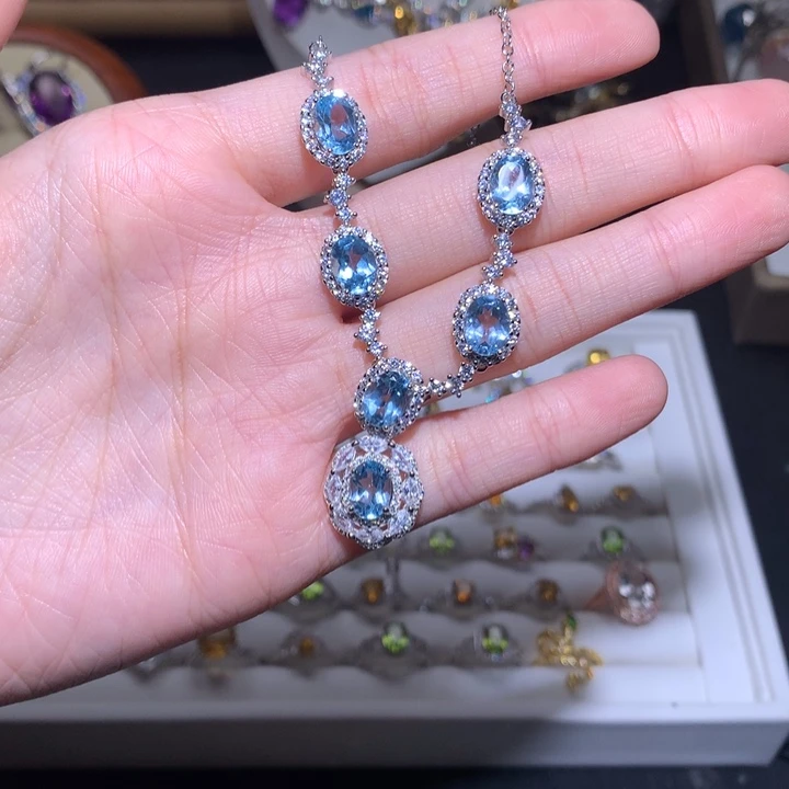 烟晶戒指银S925镶嵌?**鱼项链