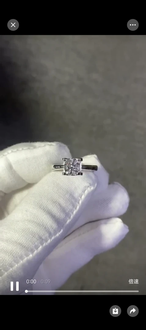 实验室培育钻石925银 包子 定制戒托专属