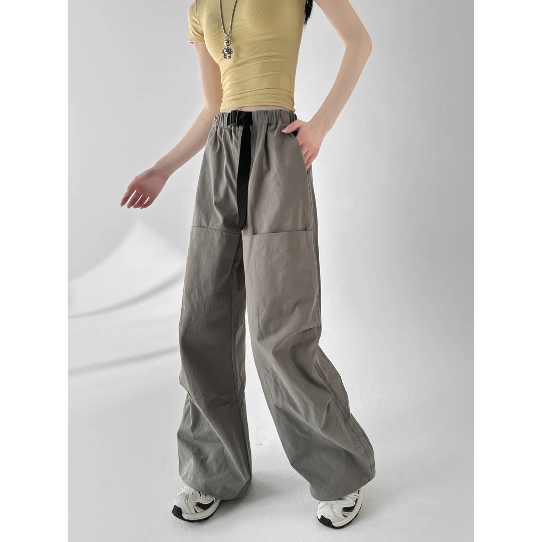 动感少女美式机能伞兵裤女2025春季新款户外运动工装裤百搭休闲裤