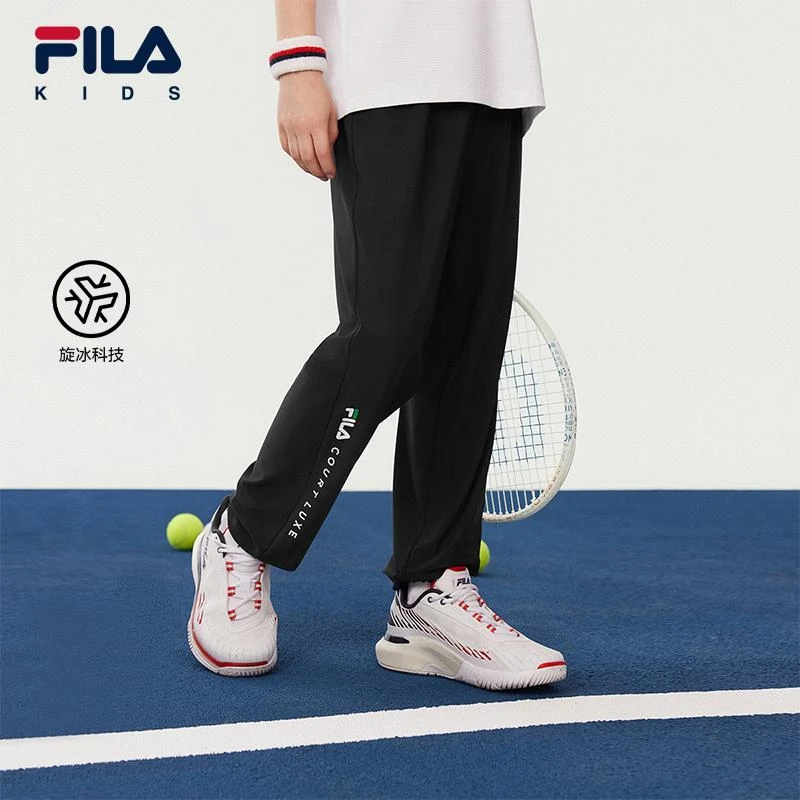 【斐乐儿童】2025年秋季新款中大童时尚百搭潮流针织长裤K12B533603