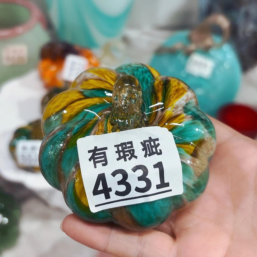 4331 安妮家居琉璃花瓶摆件瑕