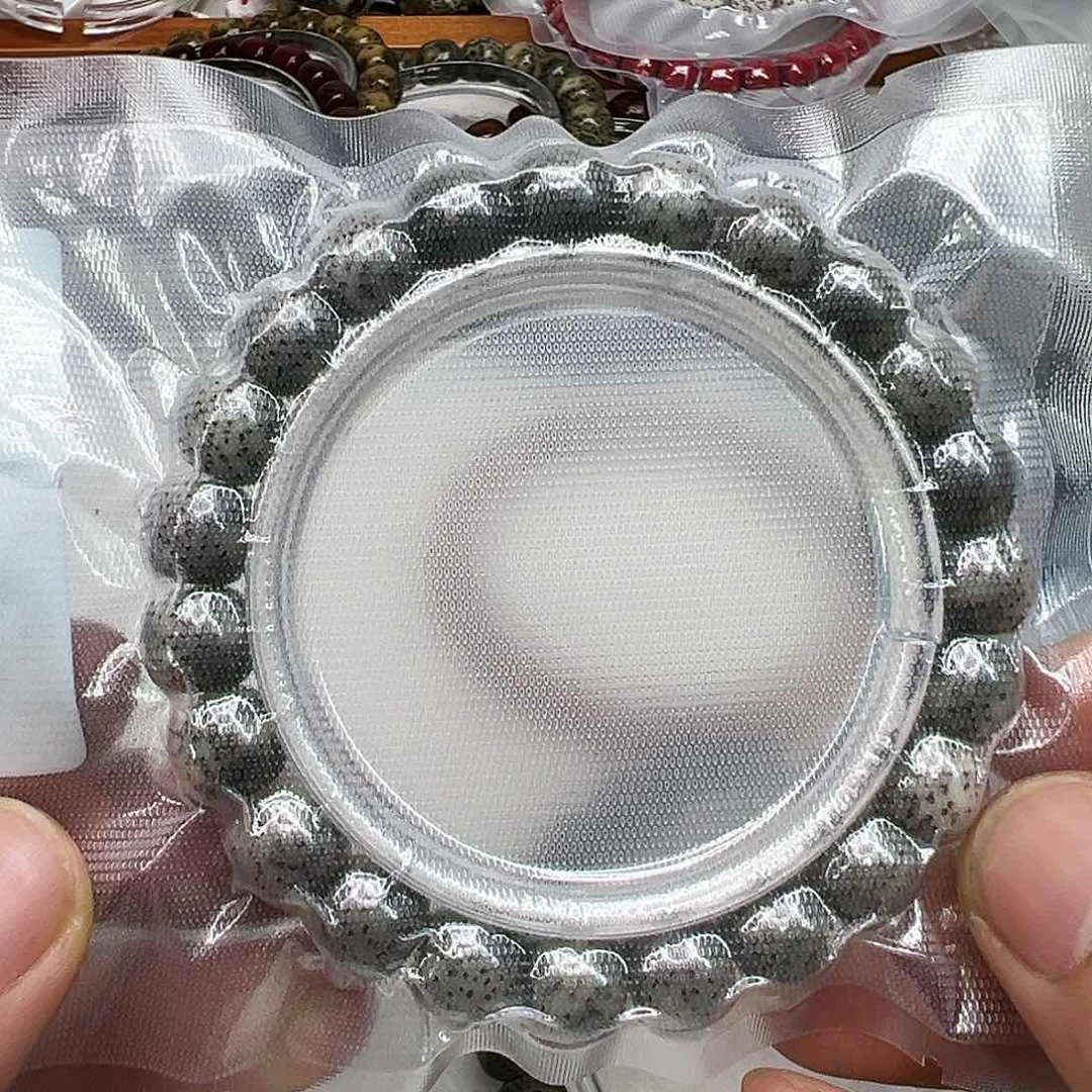 星月菩提手串81高端黑冰石玉星月菩提单圈10