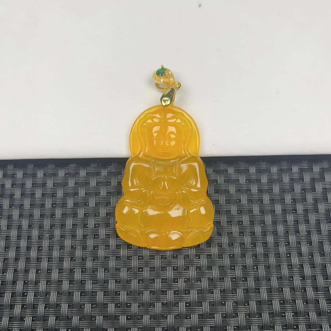 Z76黄系大观音气质精美吊坠