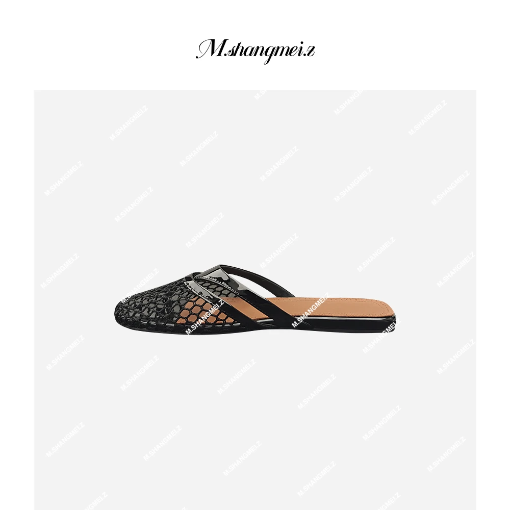 M.SHANGMEI.Z/沐熙美大哥网面便捷百搭舒适包头拖穆勒鞋F06326