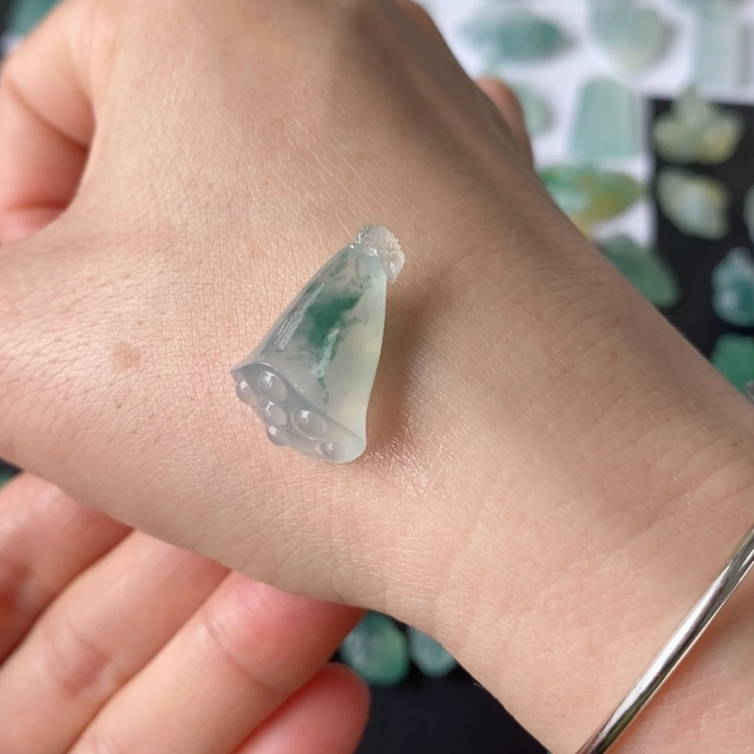 定制翡翠未镶嵌初****装莲蓬