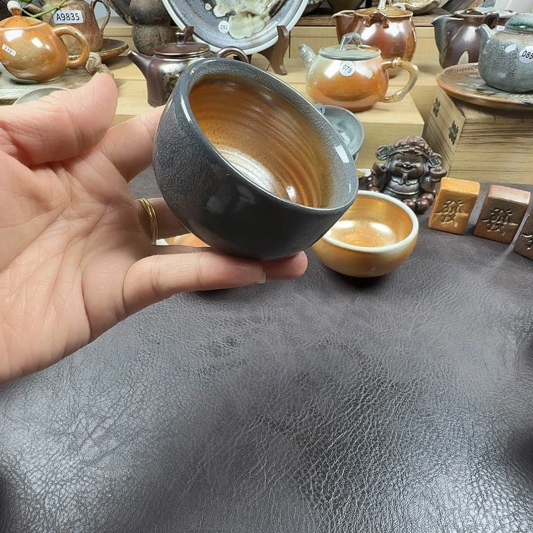 手工手作柴烧主人杯