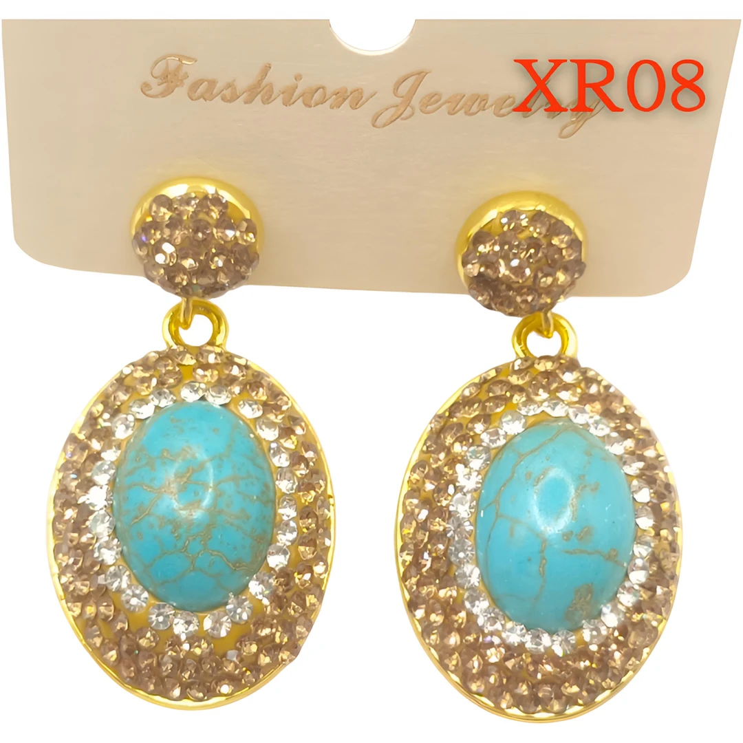 -高定珠宝蓝美人耳环设计款XR08多样性只发其一