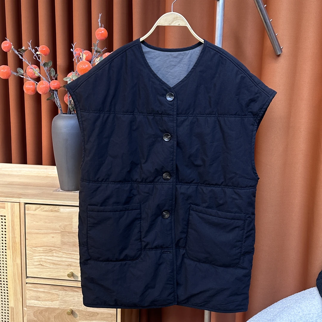 【乔一推荐】2024秋冬季新款高档休闲外搭背心马甲ins马夹MK2105