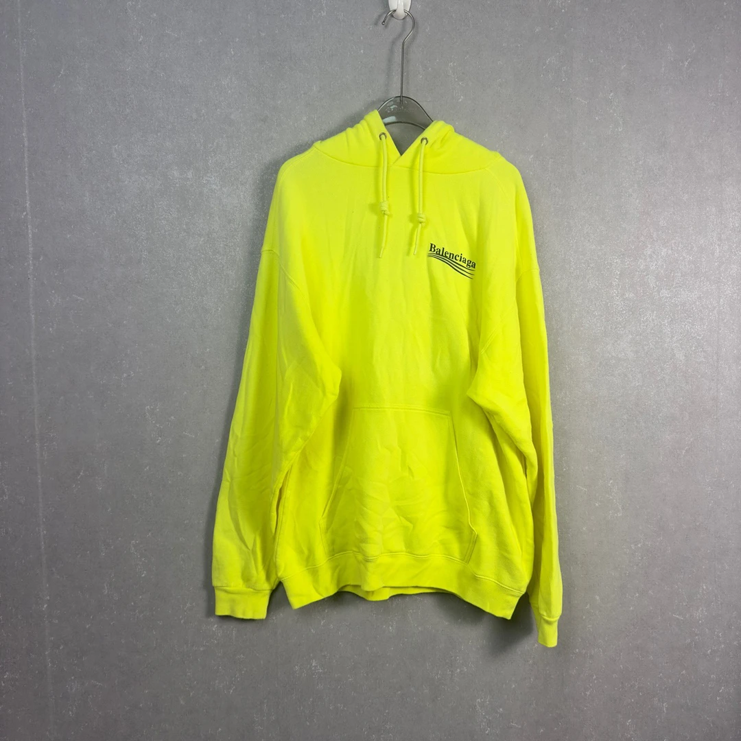 全新未使用 Balenciaga/巴黎世家 黄色连帽卫衣 002653