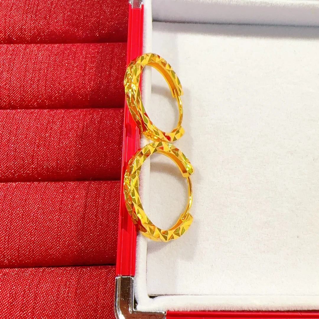 錾世金【 胡总专属】 碎冰冰耳环 经典百搭可调节耳环