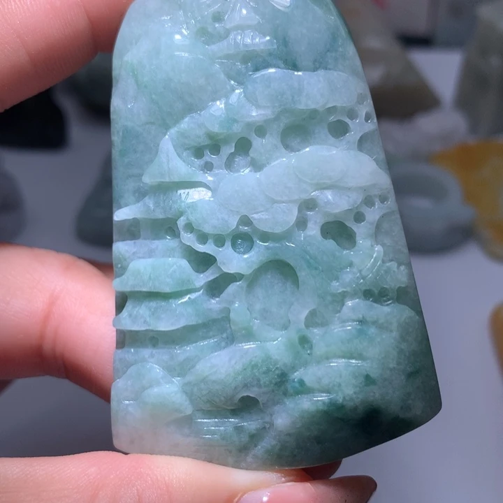 翡翠未镶嵌颈饰保真天然A货翡翠