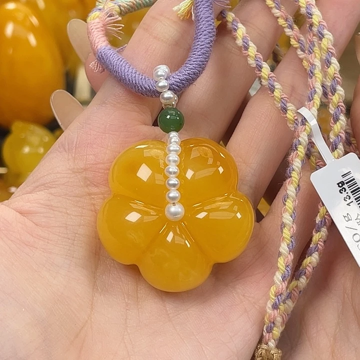 琥珀银S925镶嵌珠宝奇石琥珀蜜蜡96