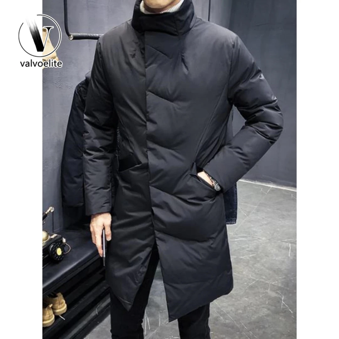 VALVOELITE面包服男冬季潮流西装领时尚青年轻薄保暖立领棉衣外套