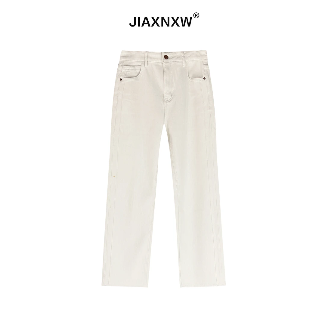 加绒高弹显瘦直筒牛仔裤K2649