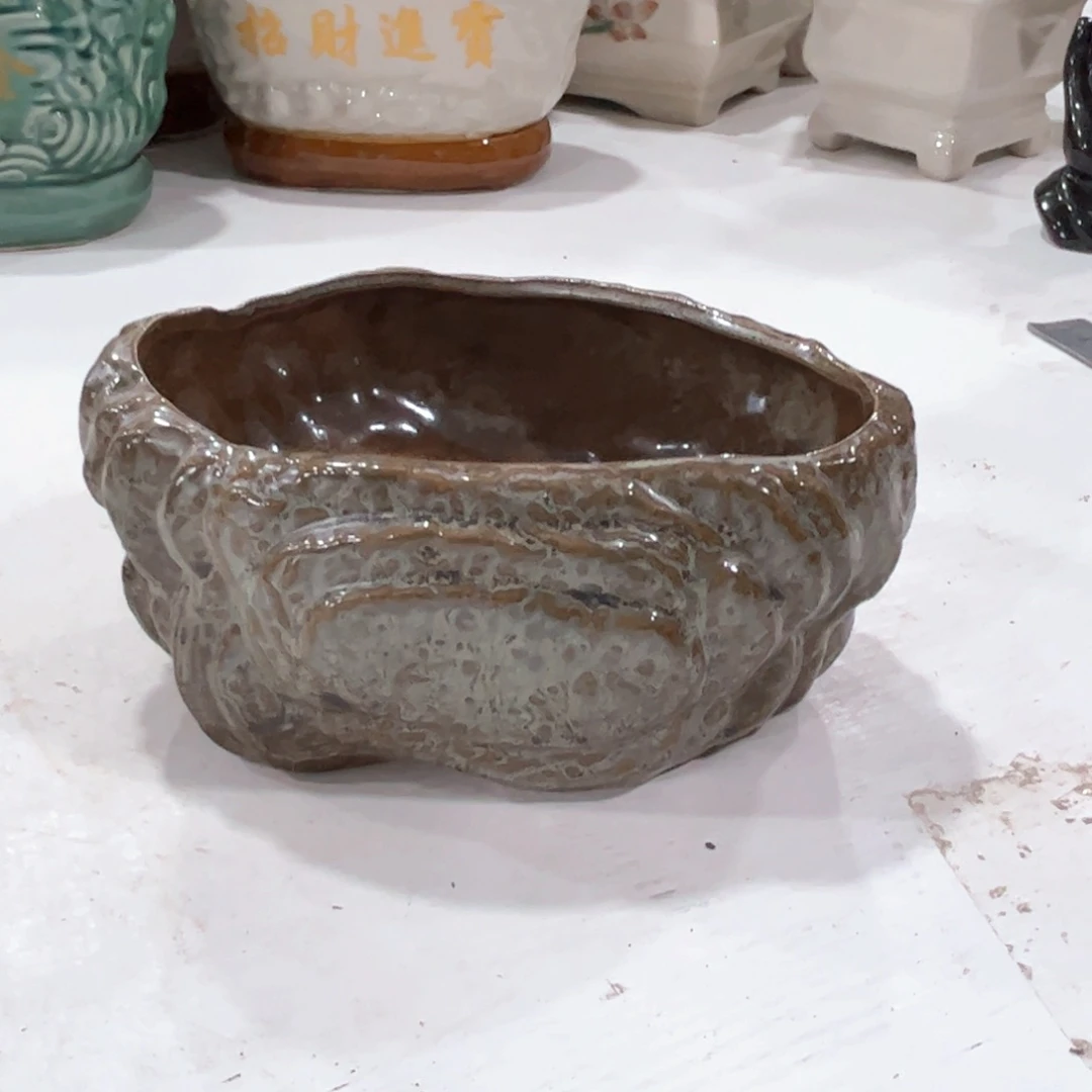 口径  17*12*8.5陶瓷绿植多肉微瑕花盆
