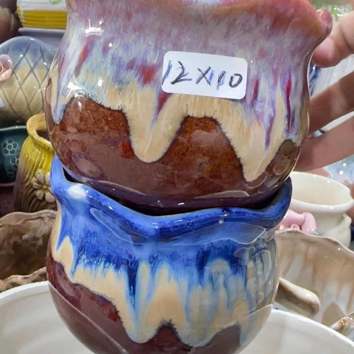 凑9块包邮，有孔花盆