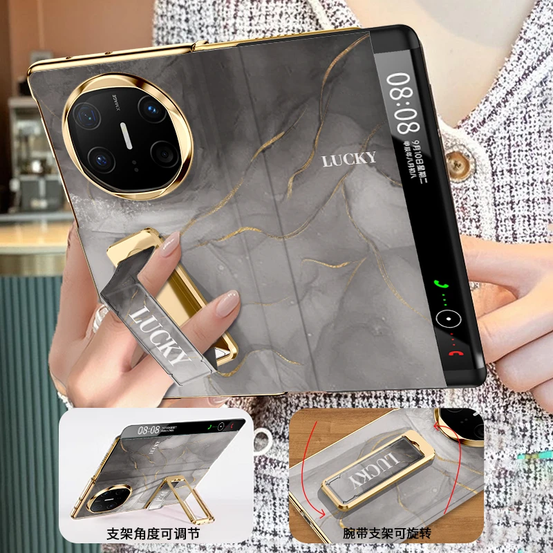 爆款适用华为Mate X6金箔水墨手机壳典藏版xt新款高级防摔5高颜值