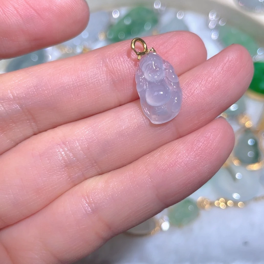 翡翠颈饰18K金镶嵌翡翠