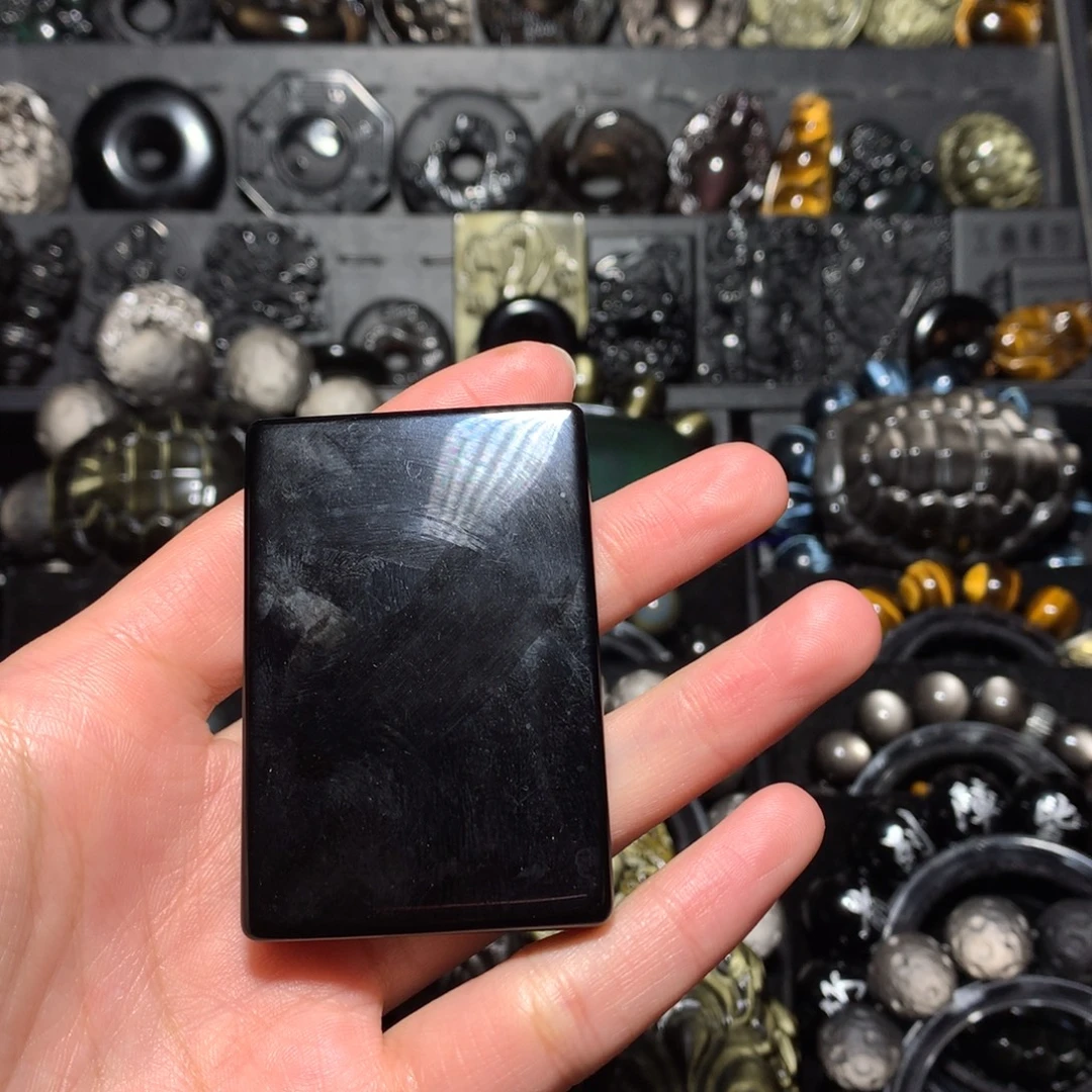 糊***点黑曜岩未镶嵌珠宝奇石