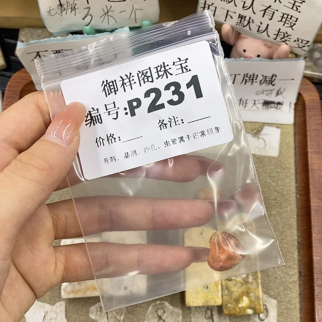 硅化珊瑚（珊瑚玉）未镶嵌颈饰猫**?