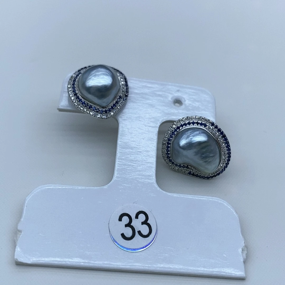 海水珍珠耳饰18K金镶嵌