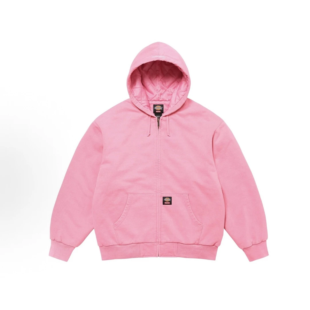 Supreme x Dickies 联名款 FW24 WEEK16袋鼠口袋标签图案连帽卫衣