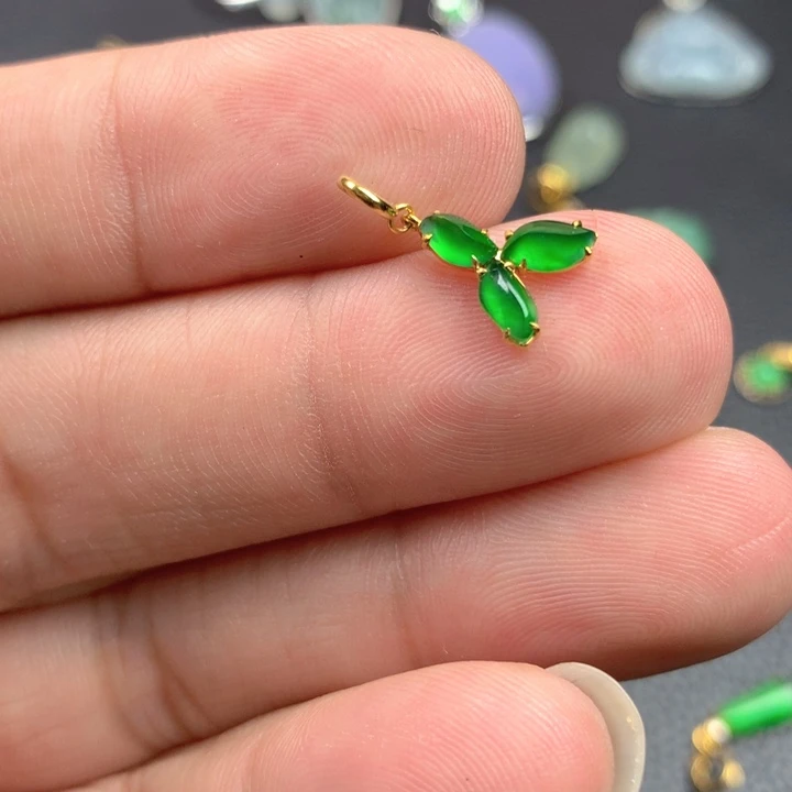 【闪购商品】翡翠18K金镶嵌颈饰翡翠