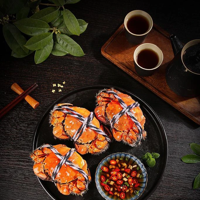 【活蟹】苏州精品大闸蟹公6.0-5.7两+母4.0-3.7两 公母对半6/8/10只