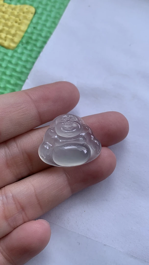 缅料翡翠晴底佛公19.7-23.4-4.5