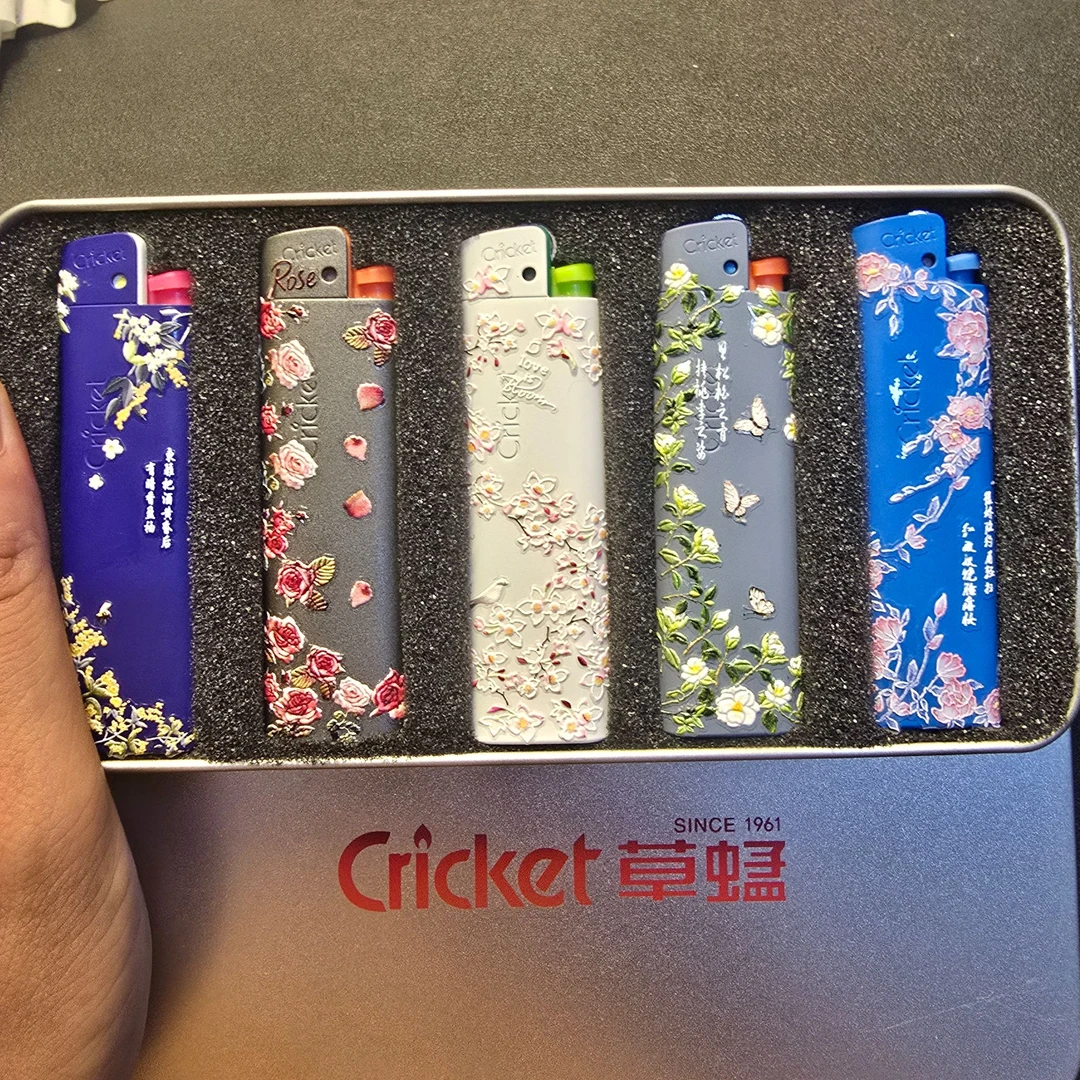 新中式艺术系列创意手工草蜢潮流国风文化素雅明火正品打火机创意