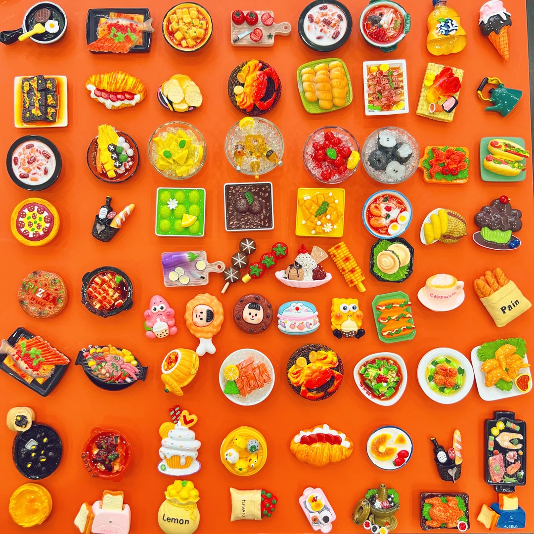 【双许愿+直播拆】对对碰食玩冰箱贴吸铁石大号可爱立体冰箱贴城市