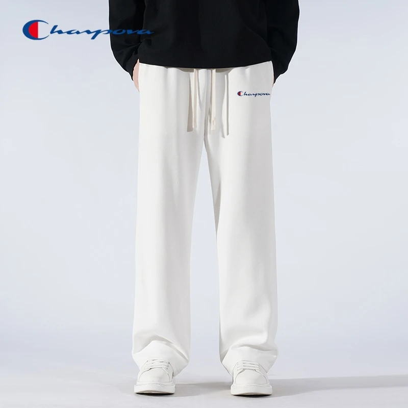 【冠军犀牛系列】春秋季新款男休闲长裤舒适显高百搭垂感针织休闲裤