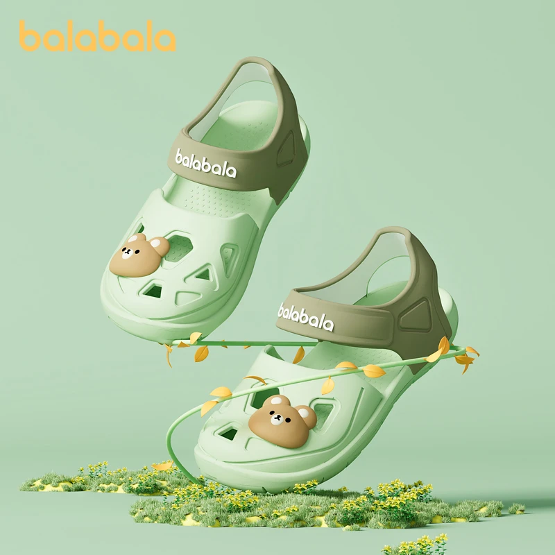 巴拉巴拉儿童凉鞋女童夏季2024新款薄荷曼波小女孩宝宝男童沙滩鞋