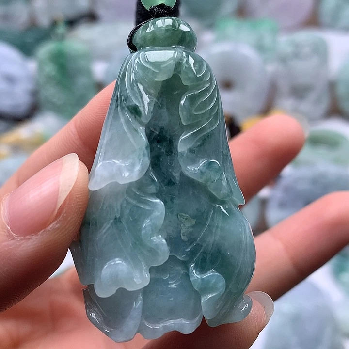 翡翠未镶嵌颈饰百财卡厚16+