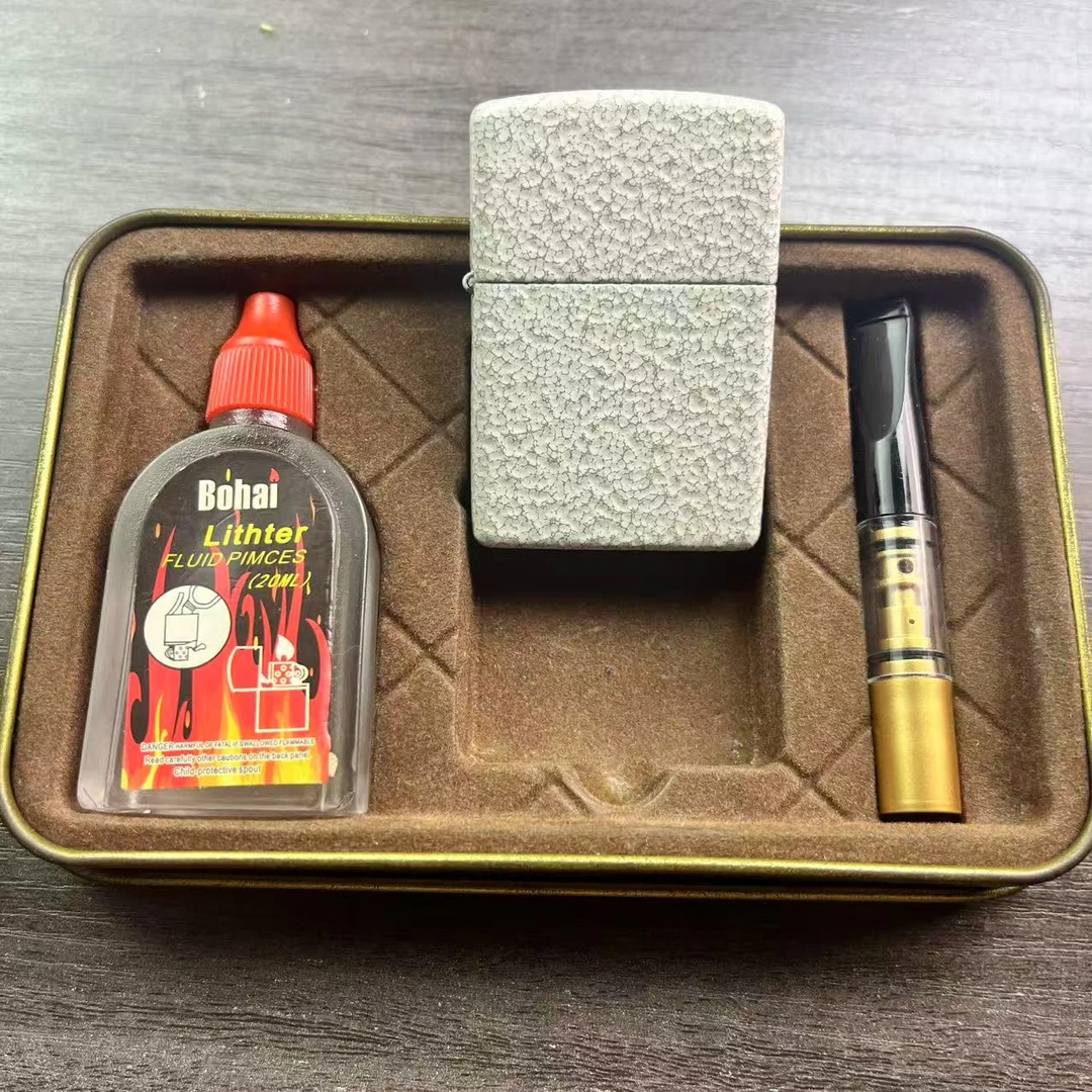 古银创意纪念经典简约个性时尚防风煤油打火机送男友日版套盒