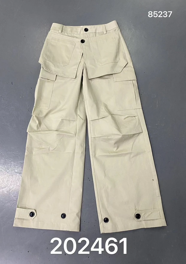 【XI.MU】腰封设计感卡其色工装裤202461