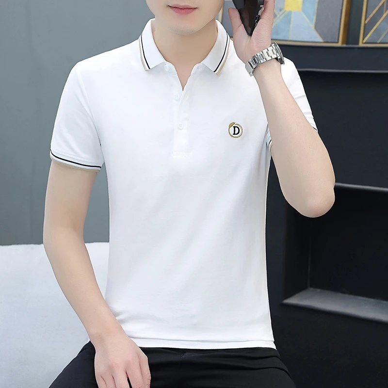 慕盛时尚潮流翻领男士夏季新款PoIo衫短袖商务休闲百搭短袖T恤