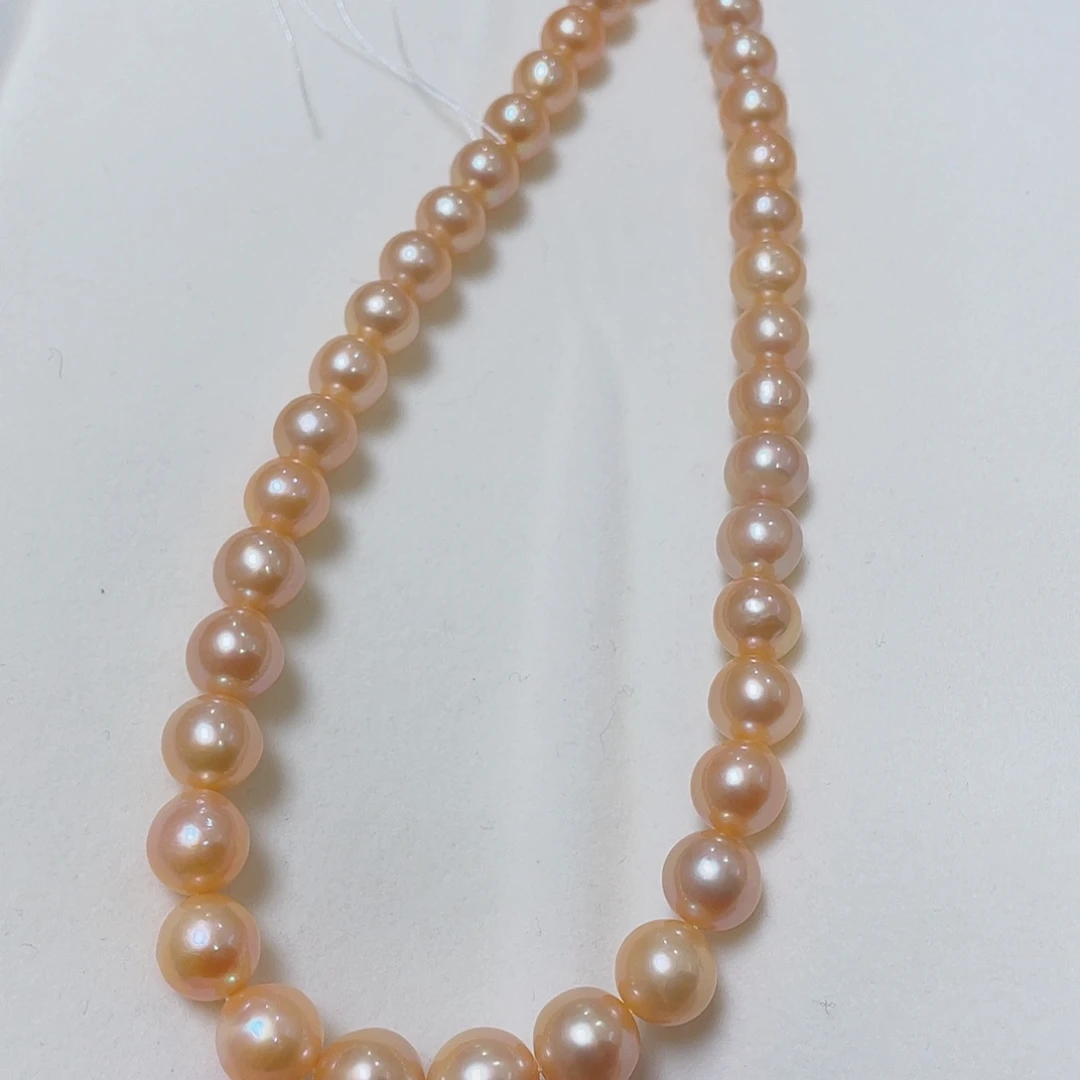 淡水珍珠银S925镶嵌项链