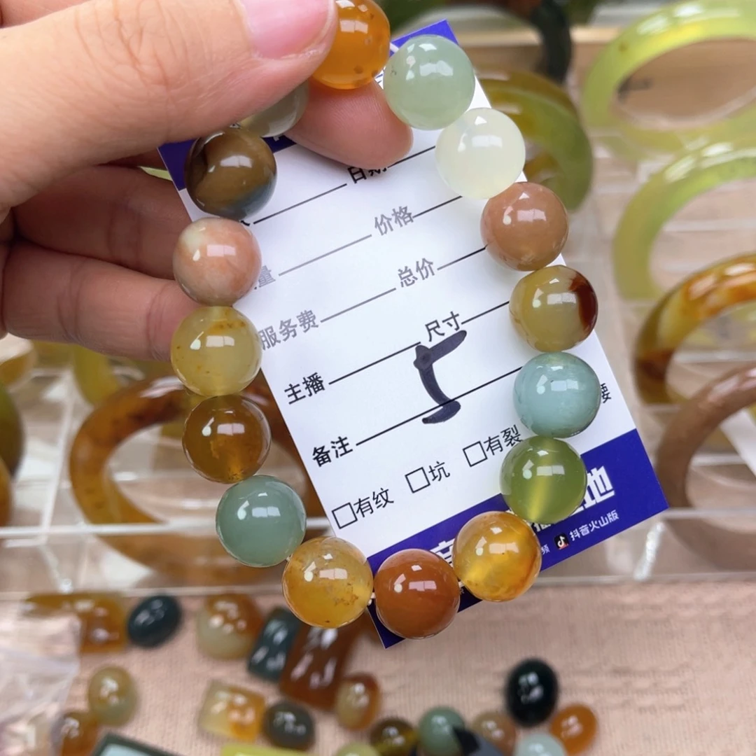 蛇纹石玉手镯未镶嵌D*